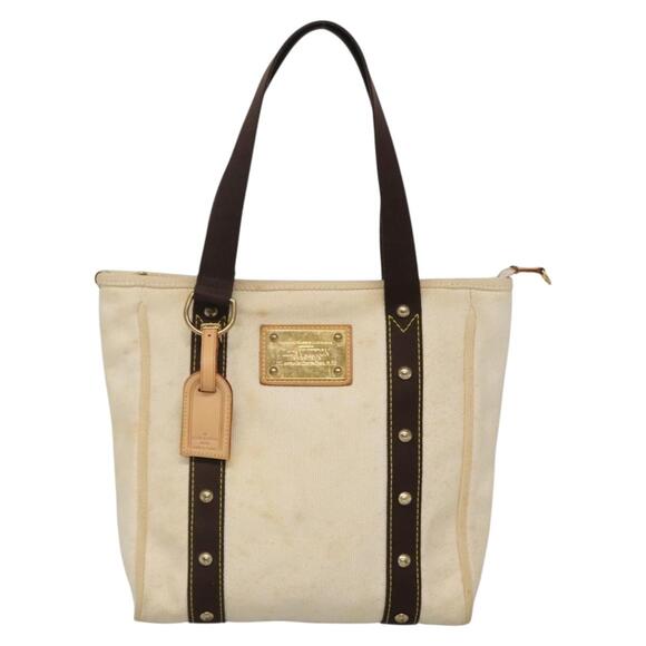 LOUIS VUITTON Cabas MM Antigua Tote Bag Brown Beige M40036 - Picture 2 of 13